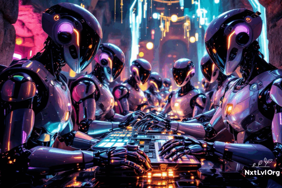 Roboter beim Programmierwettbewerb